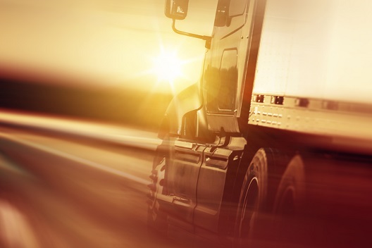 commercial truck on the road