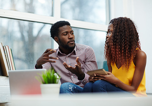 guy meeting with client